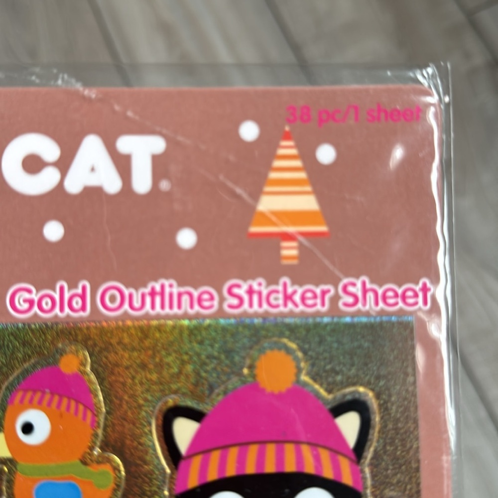 Rare Sanrio 2011 Chococat Gold outline Stickers 38 pieces 1 sheet Gold - Picture 5 of 7